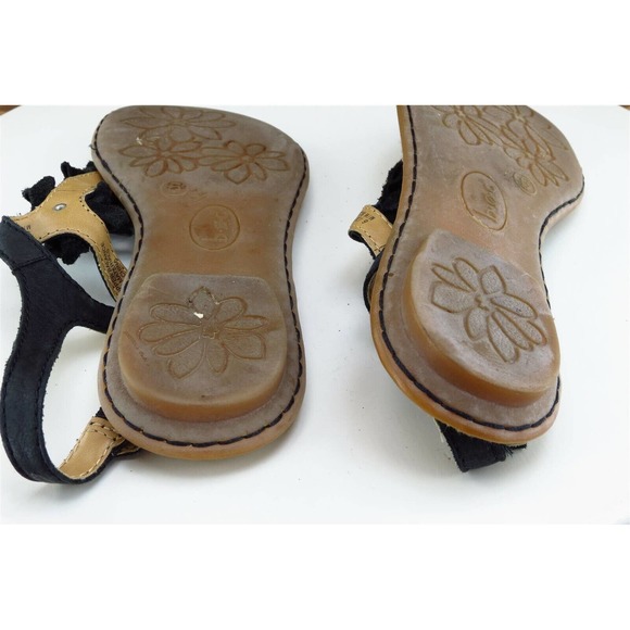 Born Concept Sz 6 M Black Thong‎ Leather Women Sandals - Picture 6 of 7